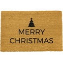 Čierna rohožka z prírodného kokosového vlákna Artsy Doormats Merry Christmas, 40 x 60 cm