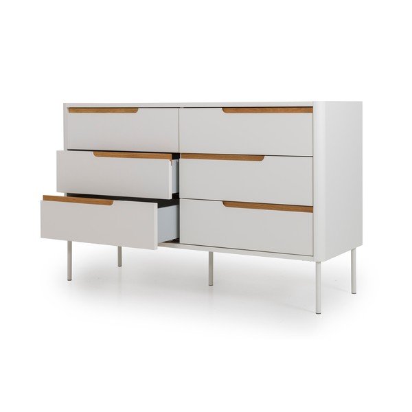 Biela komoda Tenzo Switch, 130 x 83 cm-image-2