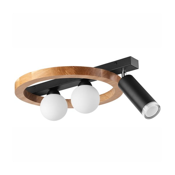 Stropné svietidlo v čierno-prírodnej farbe 40x50 cm Otis – LAMKUR-image-4