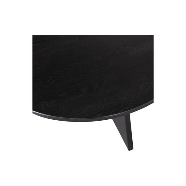 Čierny okrúhly konferenčný stolík ø 90 cm Fries – WOOOD-image-4