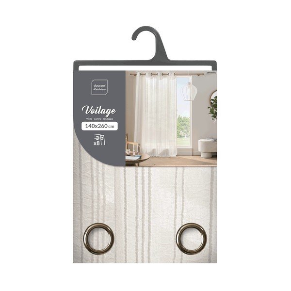Biely záves 140x260 cm Zaho – douceur d'intérieur-image-3
