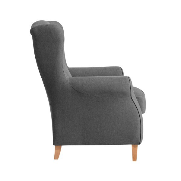 Antracitovosivé kreslo ušiak Max Winzer Lorris Anthracite-image-1