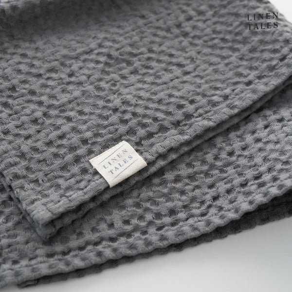 Tmavosivé uteráky a osušky v súprave 3 ks Honeycomb - Linen Tales-image-4