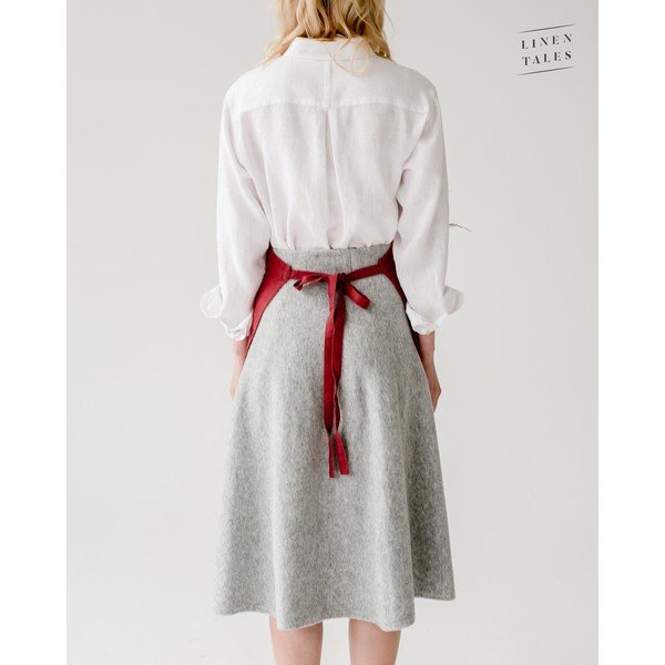 Červená ľanová zástera Linen Tales Daily Apron, 80 x 55 cm-image-4