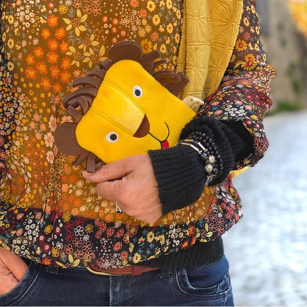 Žltý fleecový termofor 200 ml Eco Junior Comfort - Hugo Frosch-image-1