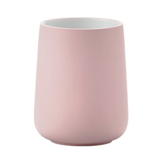 Ružový porcelánový pohárik na zubné kefky Zone Nova