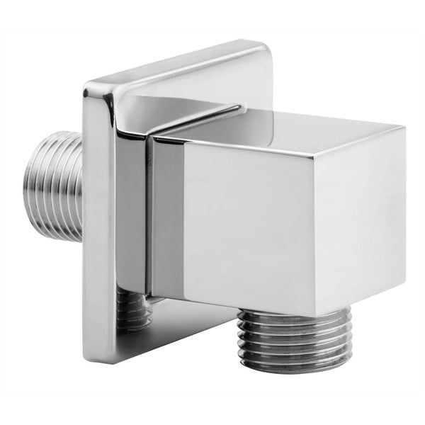 Mosadzný diel na pripojenie sprchy v lesklo striebornej farbe – Sapho