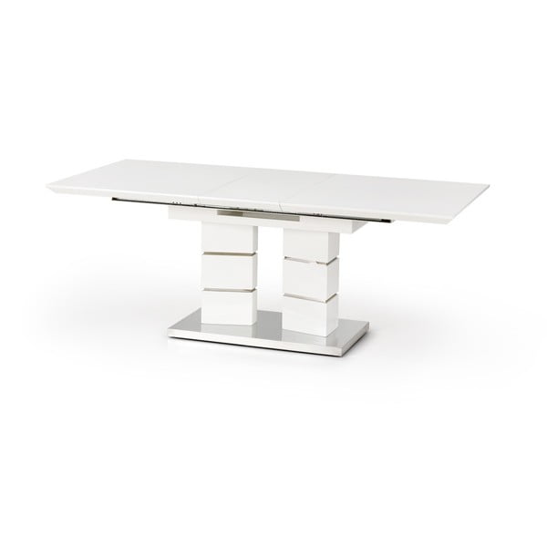 Biely rozkladací jedálenský stôl Halmar Lord, dĺžka 160 - 200 cm