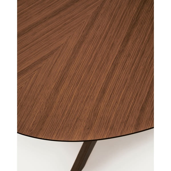 Jedálenský stôl s doskou v dekore orechového dreva 110x180 cm Naanim – Kave Home-image-3