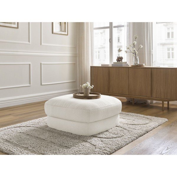 Biela podnožka z textílie buklé Leonore – Bobochic Paris-image-3