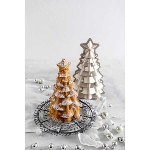 Béžová hliníková forma na pečenie Dr. Oetker White Christmas Baking, 16 x 26 cm-image-1