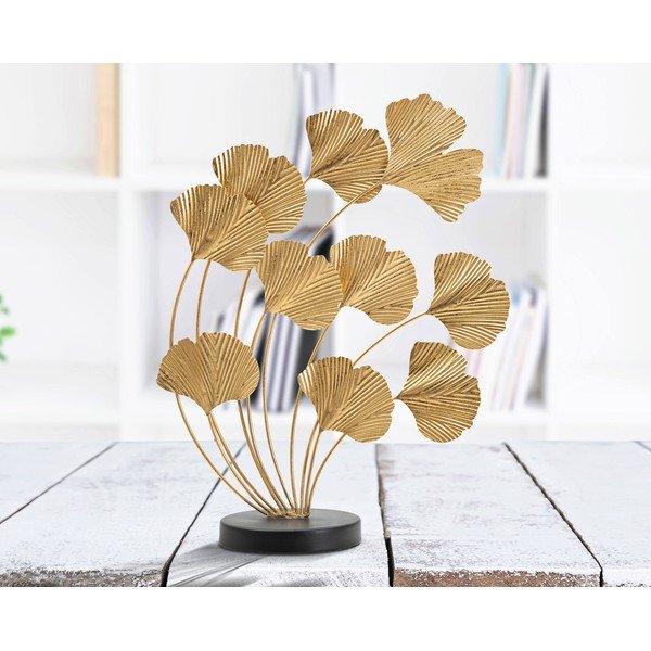 Kovová soška v zlatom dekore Mauro Ferretti Wind Leaf-image-1