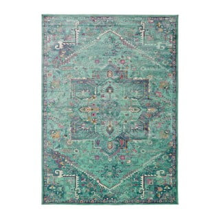 Zelený koberec z viskózy Universal Lara, 160 x 230 cm