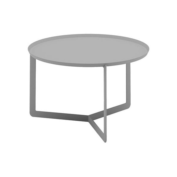 Svetlosivý príručný stolík MEME Design Round, Ø 60 cm