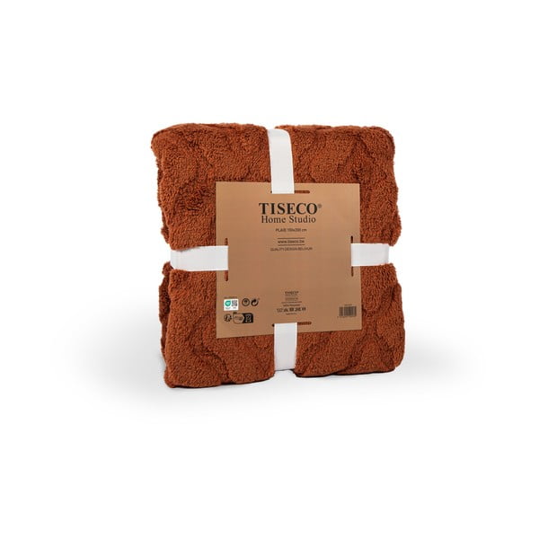 Červenooranžová deka z mikroplyšu 150x200 cm Rena – Tiseco Home Studio-image-2