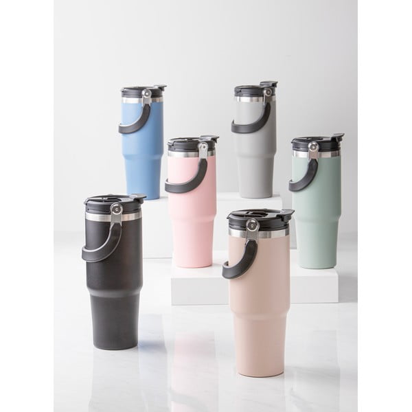 Modrá cestovná fľaša z nehrdzavejúcej ocele 1 l Eco – Ladelle-image-1