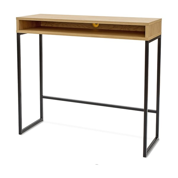 Pracovný stôl s doskou v dubovom dekore 35x100 cm Frame – Woodman-image-2