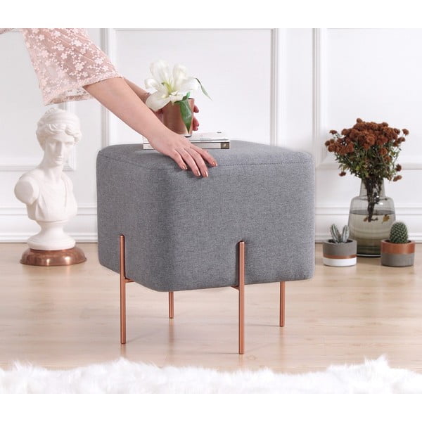 Sivý taburet Copper – Artie-image-3