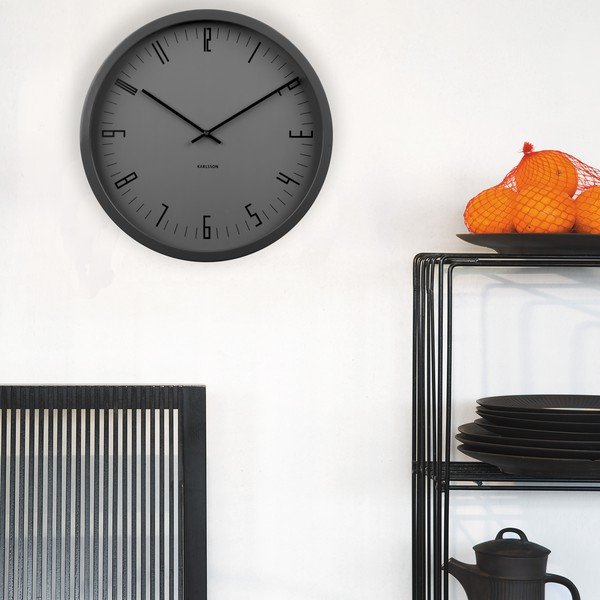 Sivé hodiny Present Time Cased Index-image-1