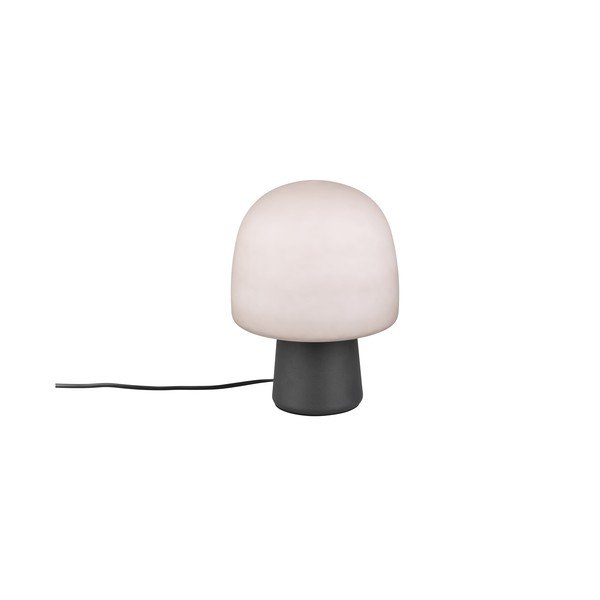 Čierno-biela stolová lampa so skleneným tienidlom (výška 27 cm) Steen – Trio-image-3