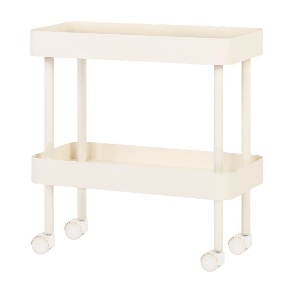 E-shop Béžový kovový pojazdný regál 60x62x30 cm Nolle – noo.ma
