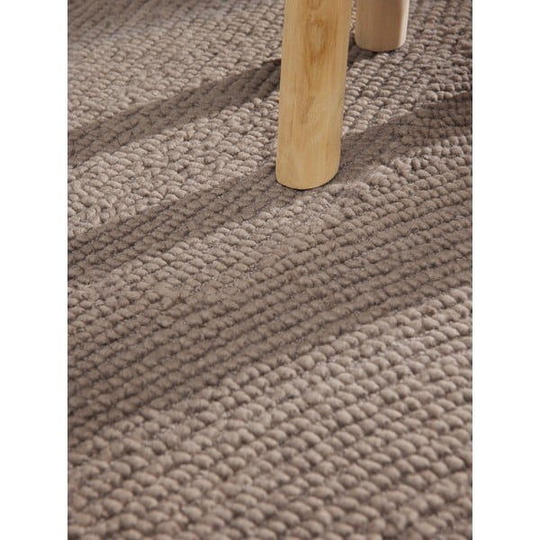 Ručne tkaný vlnený okrúhly koberec taupe ø 120 cm Eleni Taupe – Hanse Home-image-4