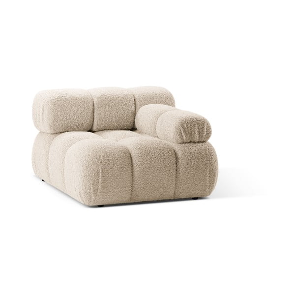 Béžový modul pohovky z textílie bouclé (pravý roh) Bellis – Micadoni Home-image-3