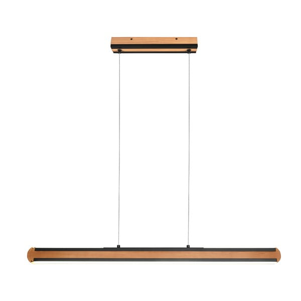 LED závesné svietidlo v čierno-prírodnej farbe Deacon – Trio
