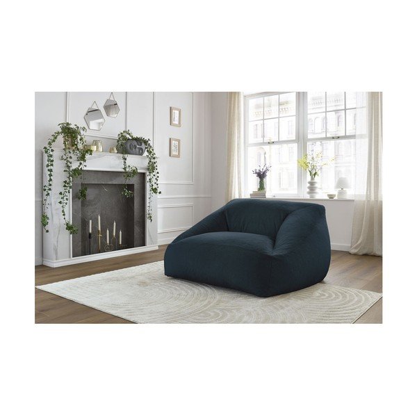 Tmavomodrý sedací vak z umelej kožušiny Lilibet – Bobochic Paris-image-1