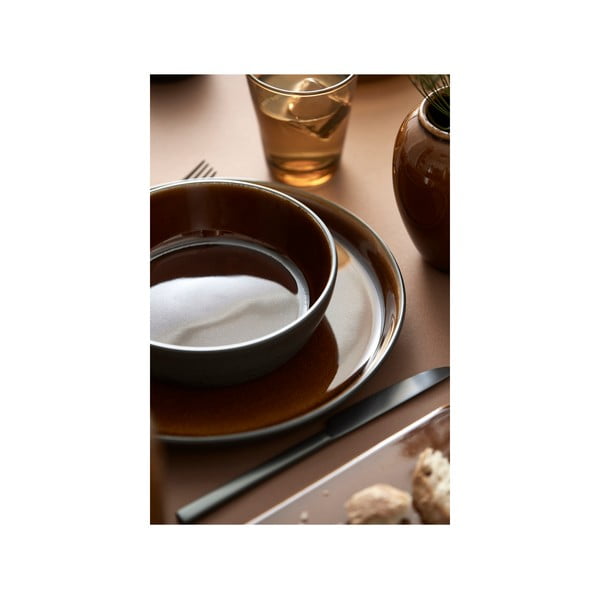 Čierny/jantárový kameninový tanier ø 27 cm Gastro Black/Amber – Bitz-image-3