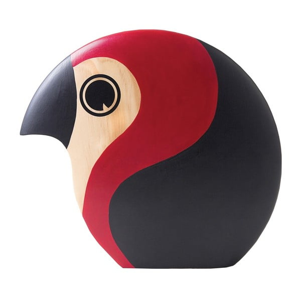 Dekorácia v tvare vtáčika s červeným detailom Architectmade Discus