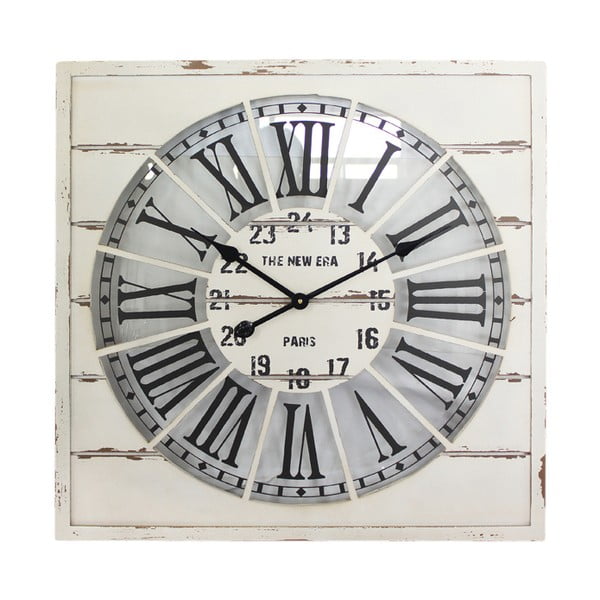 Nástenné hodiny White Vintage, 68x68 cm