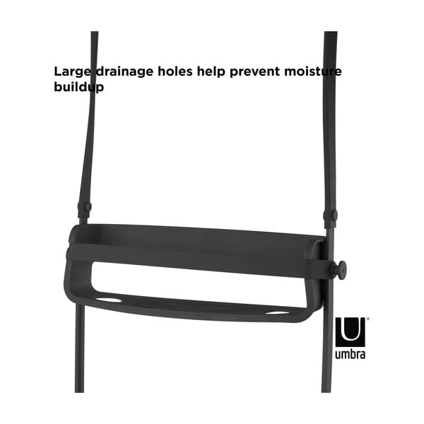 Čierna závesná plastová kúpeľňová polička Flex - Umbra-image-4