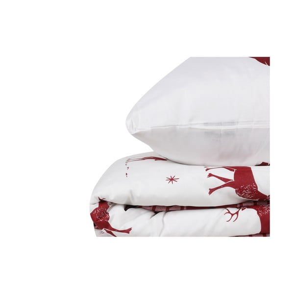 Obliečky s plachtou s prímesou bavlny na dvojlôžko Mijolnir Geyik Claret Red, 200 × 220 cm-image-4