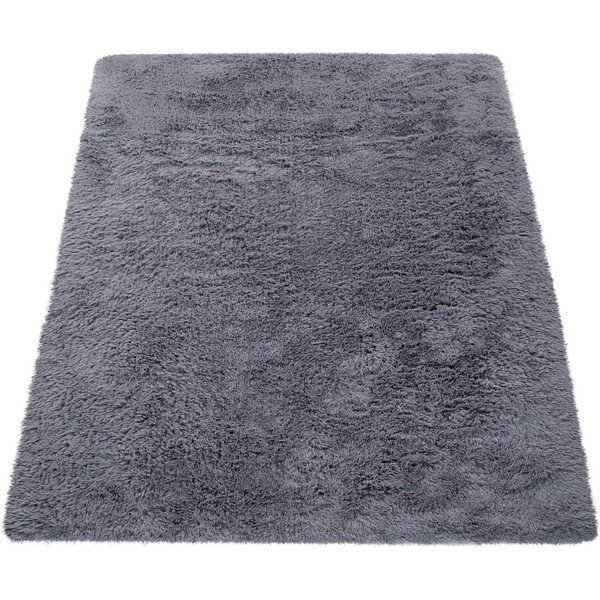 Antracitovosivý umývateľný koberec 120x180 cm Pelush Anthracite – Mila Home-image-4