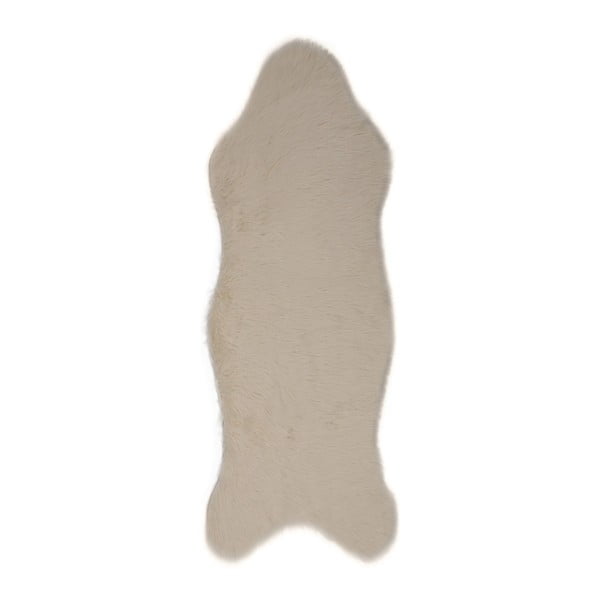Krémový behúň z umelej kožušiny Pelus Cream, 75 × 200 cm