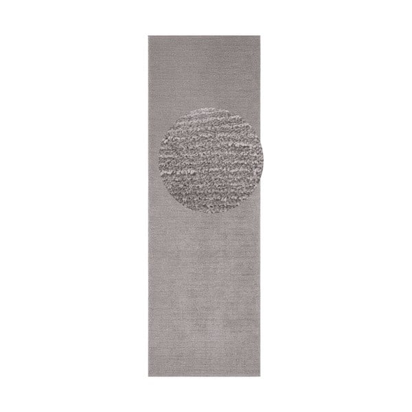 Svetlosivý behúň Mint Rugs Supersoft, 80 x 250 cm