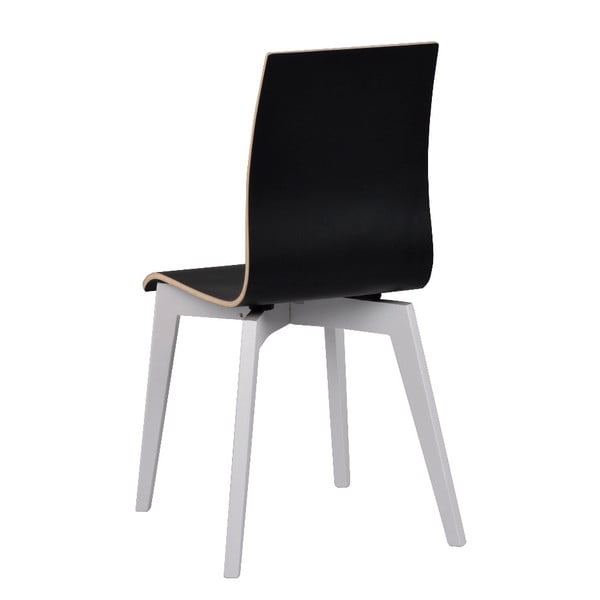 Čierna jedálenská stolička s bielymi nohami Rowico Grace-image-2