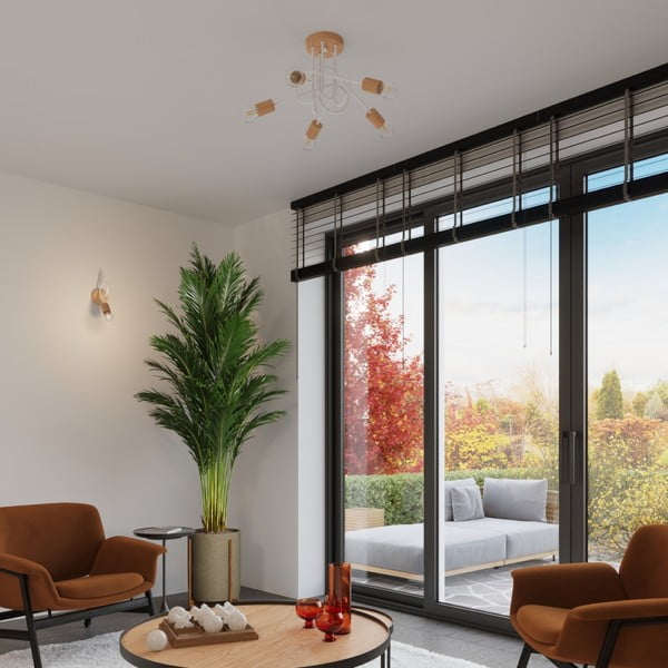 Stropné svietidlo v prírodnej farbe 15x61 cm Tumber – Sollux-image-3