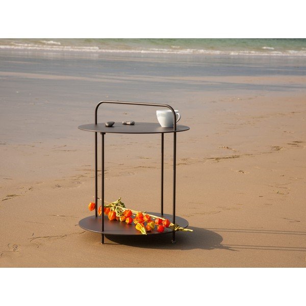 Kovový okrúhly záhradný odkladací stolík ø 45 cm Plip – Ezeis-image-3