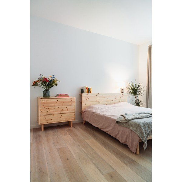 Hnedá dvojlôžková posteľ z borovicového dreva s roštom 160x200 cm Retreat – Karup Design-image-4