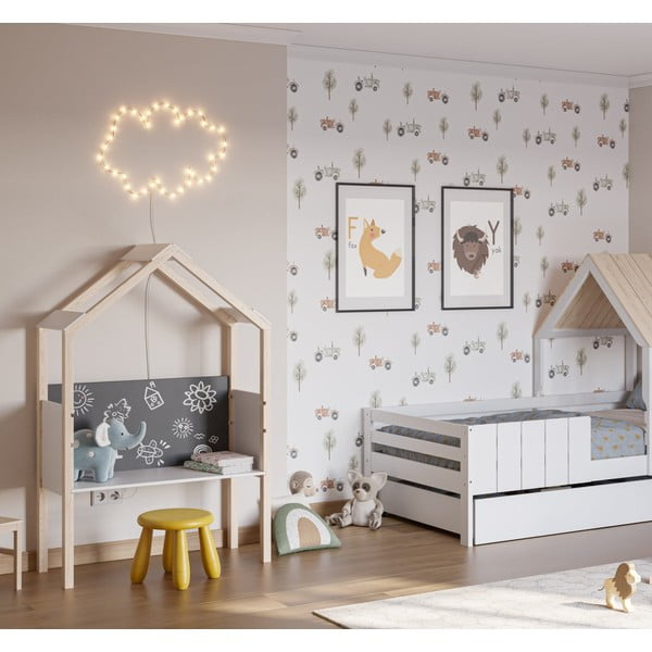 Detský písací stôl z borovicového dreva 40x100 cm Roxana – Marckeric-image-1