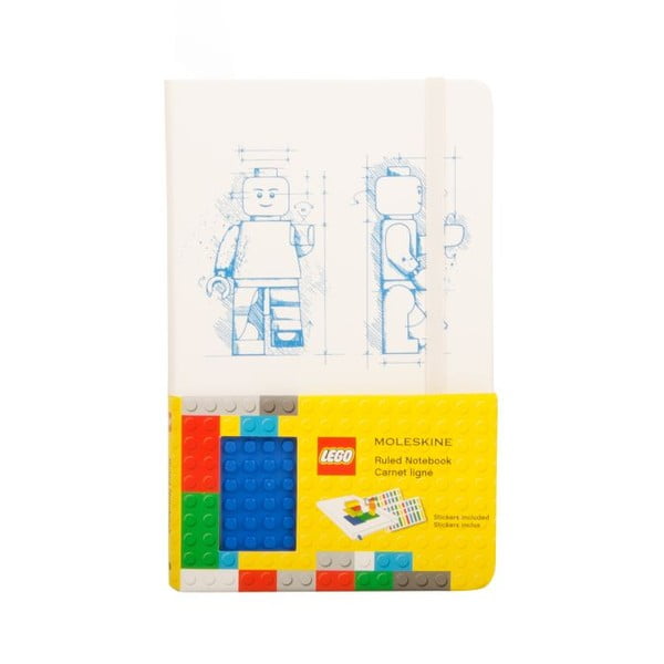 Zápisník Moleskine Lego White, linajkový