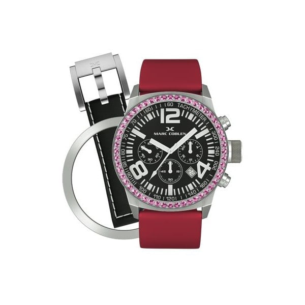Dámske hodinky Marc Coblen s remienkom a ozdobou ciferníku naviac P3