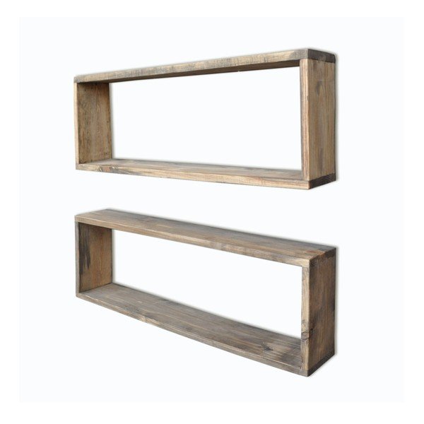 Súprava 2 drevených políc Rectangle-image-3