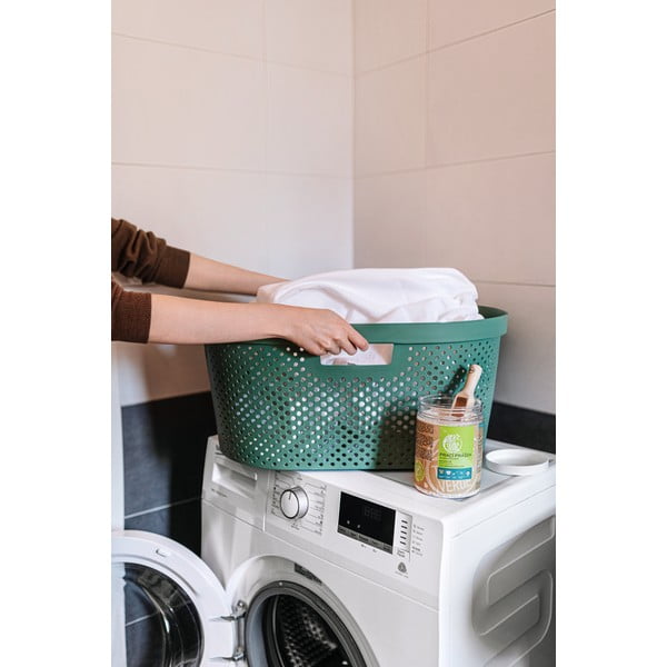 Zelený kôš na bielizeň Curver Infinity Hamper, 40 l-image-1