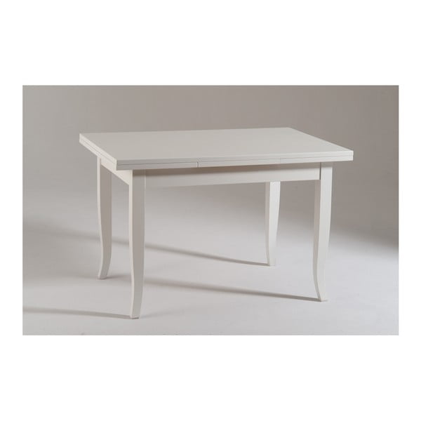Biely rozkladací drevený jedálenský stôl Castagnetti Piatto, 120 cm
