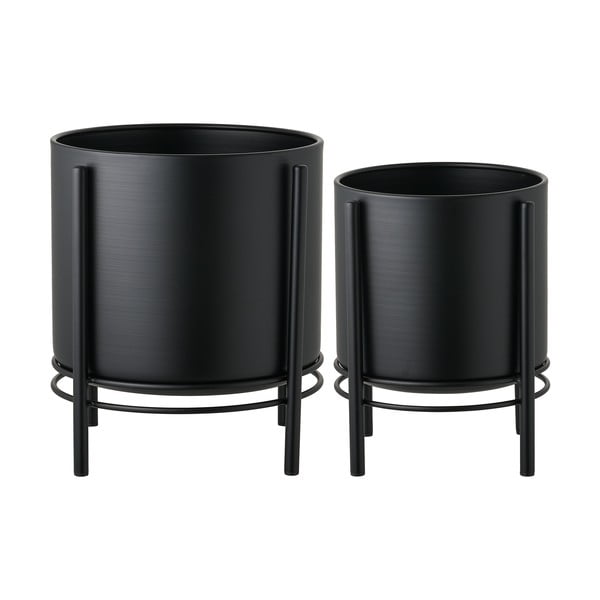 Kovové obaly na kvetináče v súprave 2 ks Svarta – House Nordic-image-3