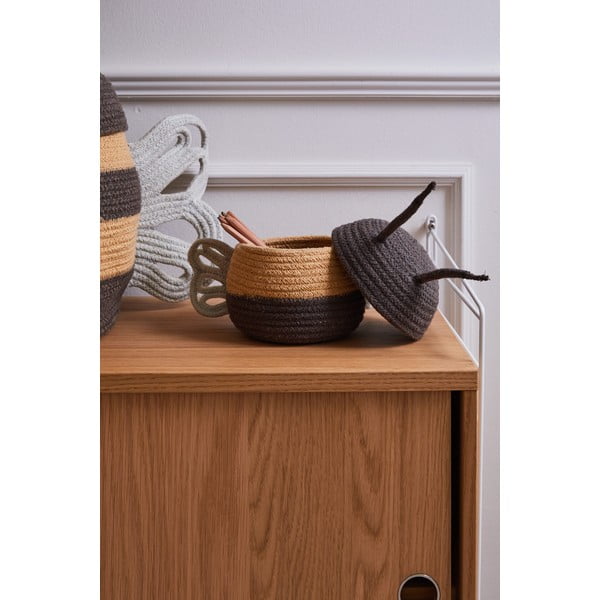 Látkový detský kôš na hračky ø 15x15 cm Baby Bee – Lorena Canals-image-3