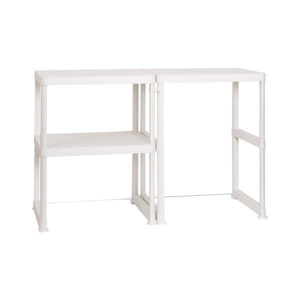Biely plastový kúpeľňový regál 148x93 cm Wash & Store – DEA HOME